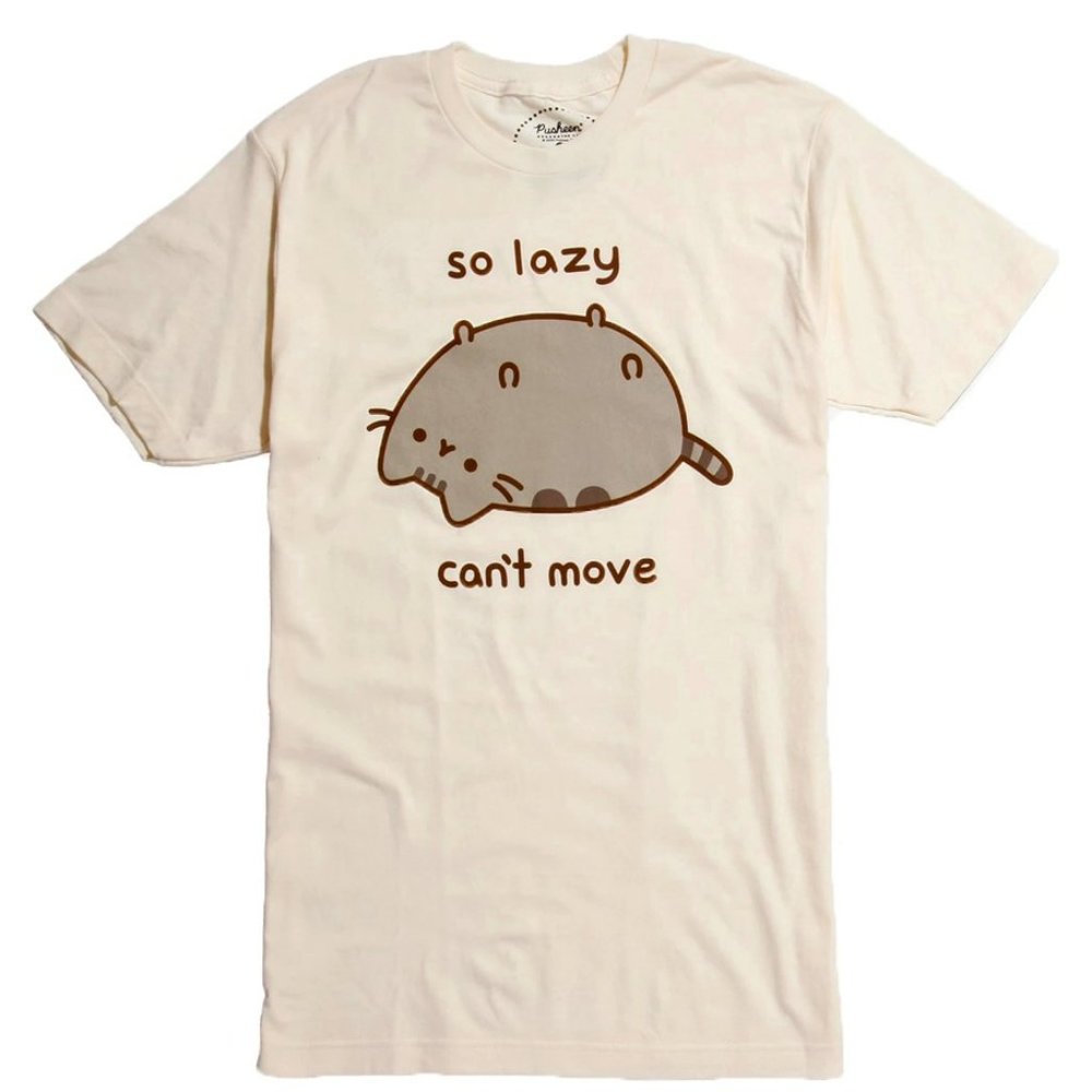 Pusheen So Lazy Can't Move Unisex Adult T-Shirt